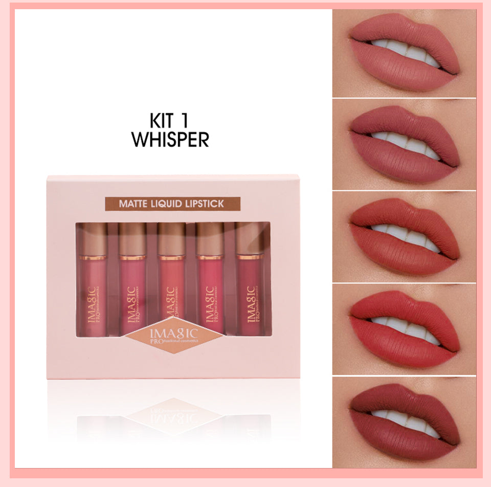 IMAGIC 5 PCS VELVET MATTE LIP GLAZE SET (LP-214)