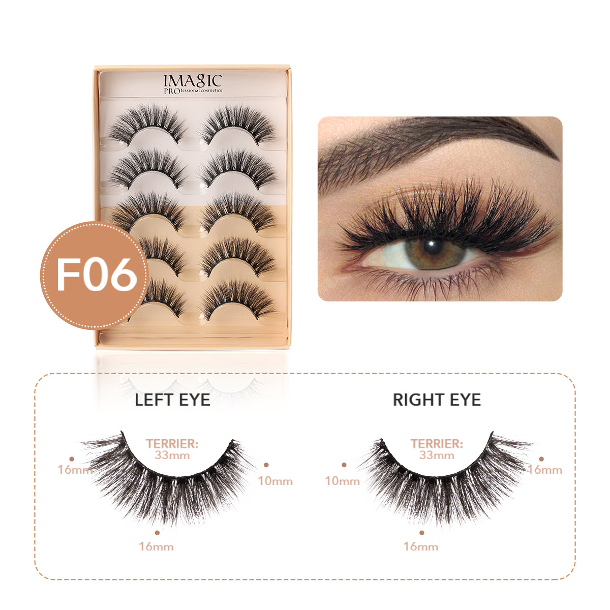 IMAGIC 5 PAIRS OF 3D FIBER EYELASHES