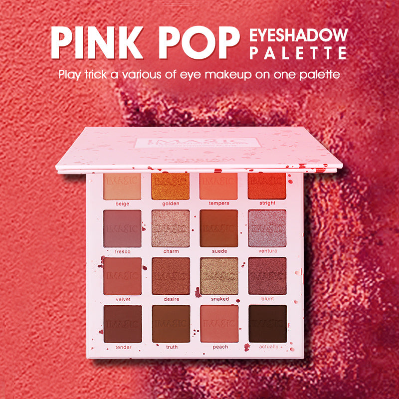 IMAGIC 16 COLOR PINK POP EYESHADOW PALETTE (EY-327)