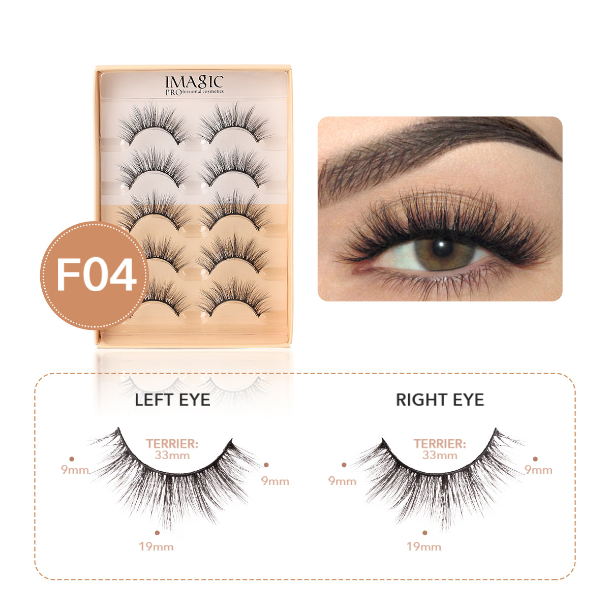 IMAGIC 5 PAIRS OF 3D FIBER EYELASHES