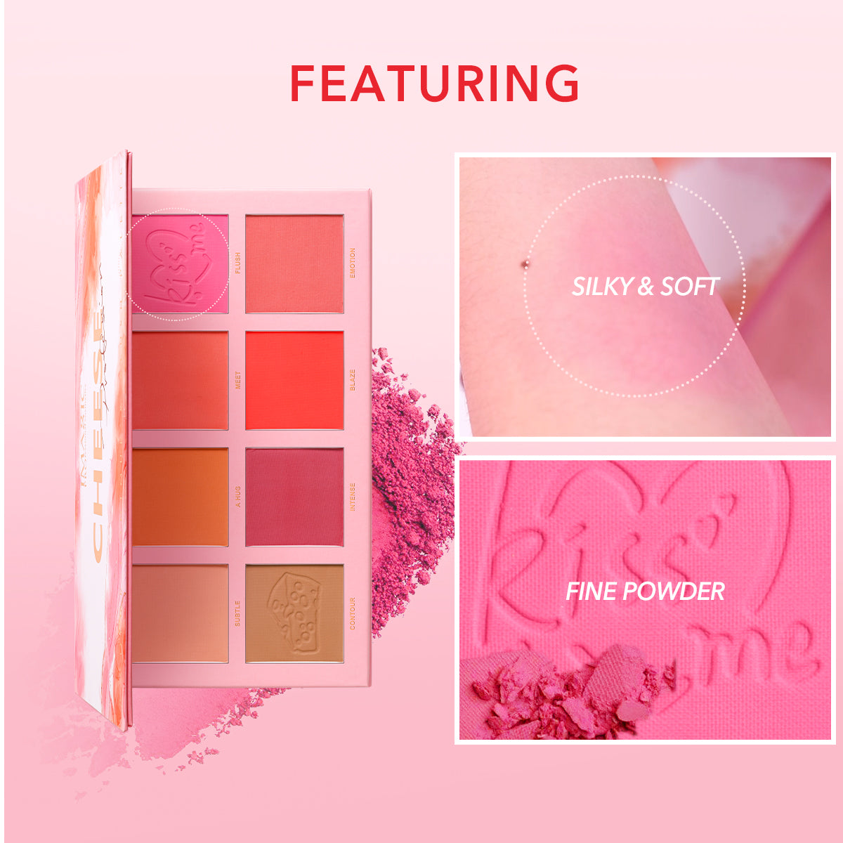 IMAGIC CHEESE PROFESSION 8 COLOR CONTOUR BLUSH PALETTE (FA-136)