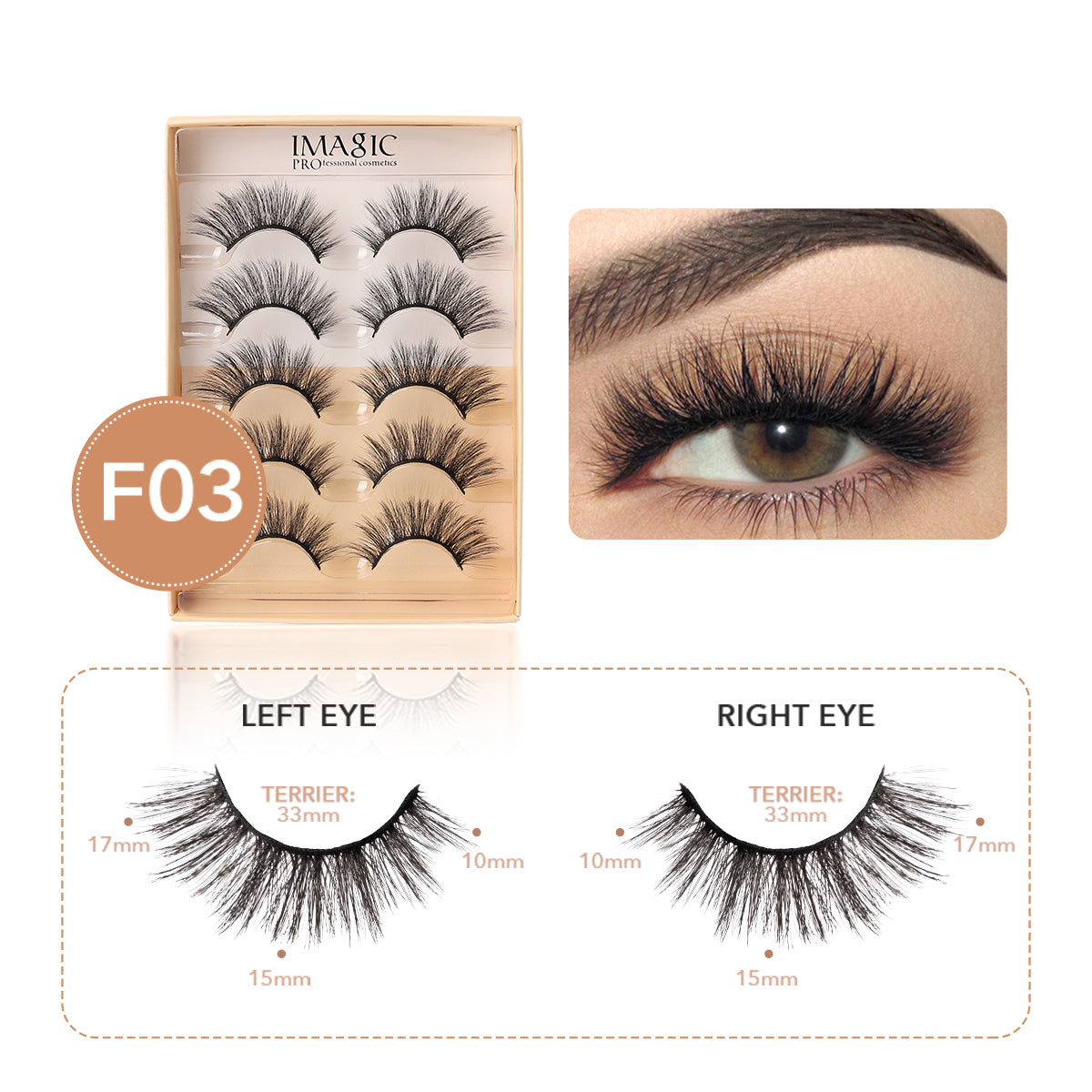 IMAGIC 5 PAIRS OF 3D FIBER EYELASHES