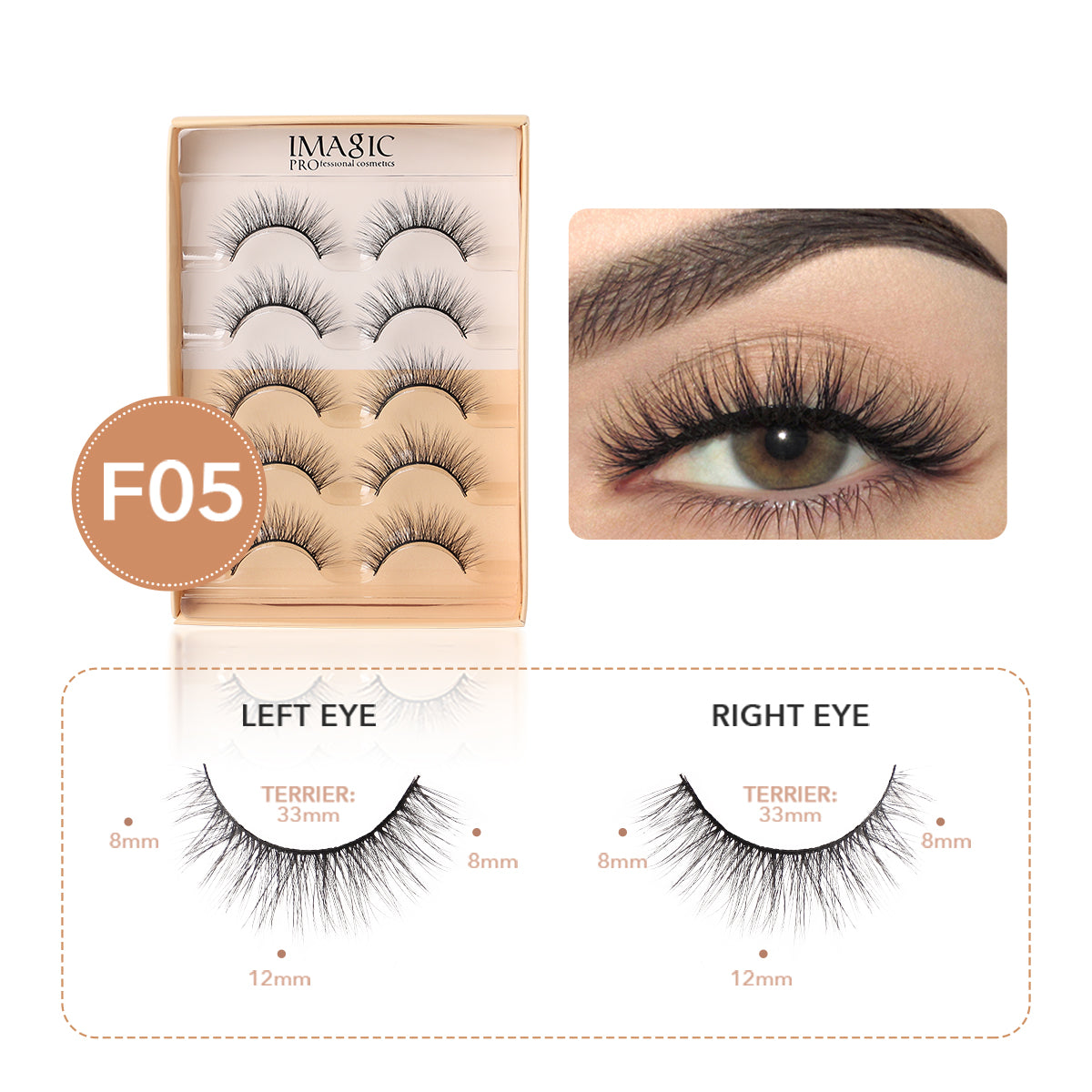 IMAGIC 5 PAIRS OF 3D FIBER EYELASHES