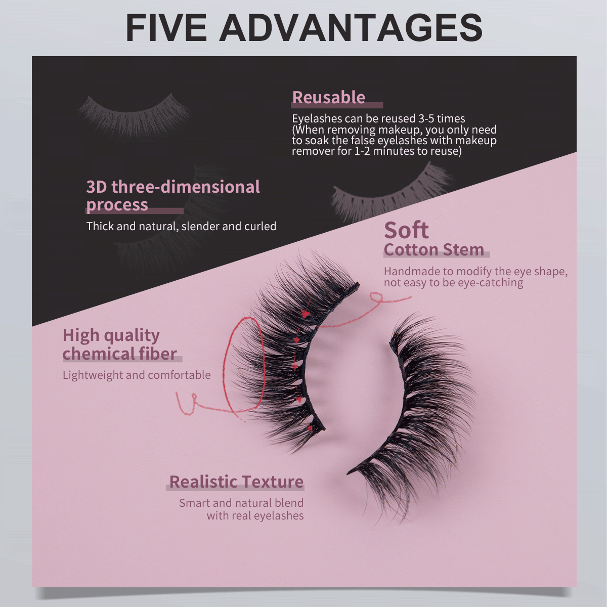 IMAGIC 10PAIRS OF 3D EYELASHES
