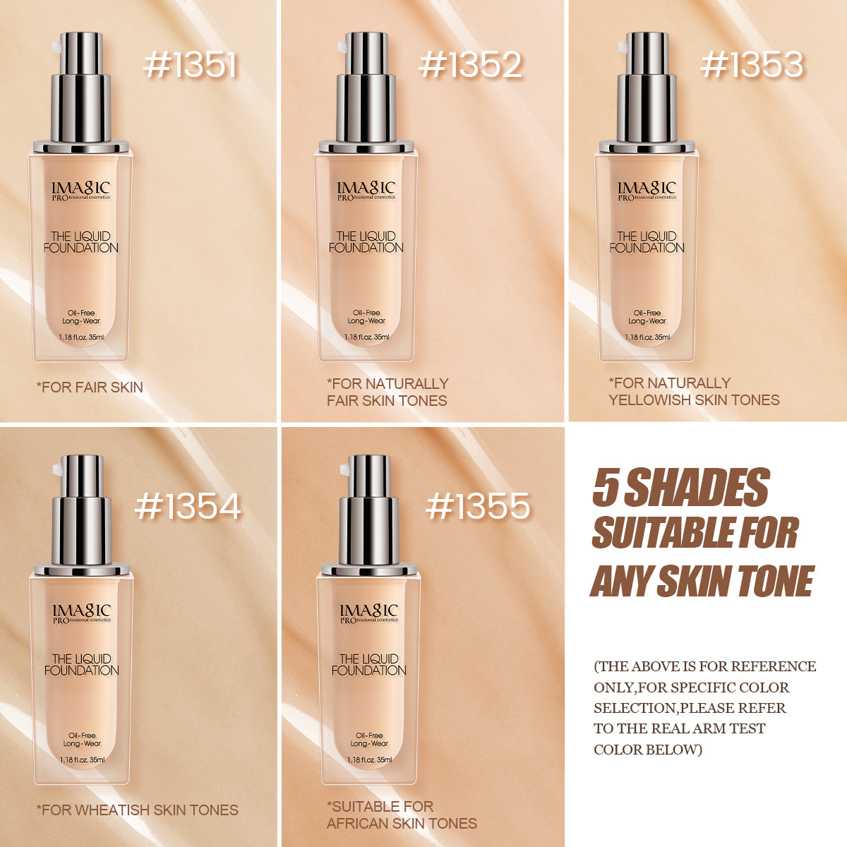 IMAGIC OIL FREE LONG WEAR LIQUID FOUNDATION (FA-135)