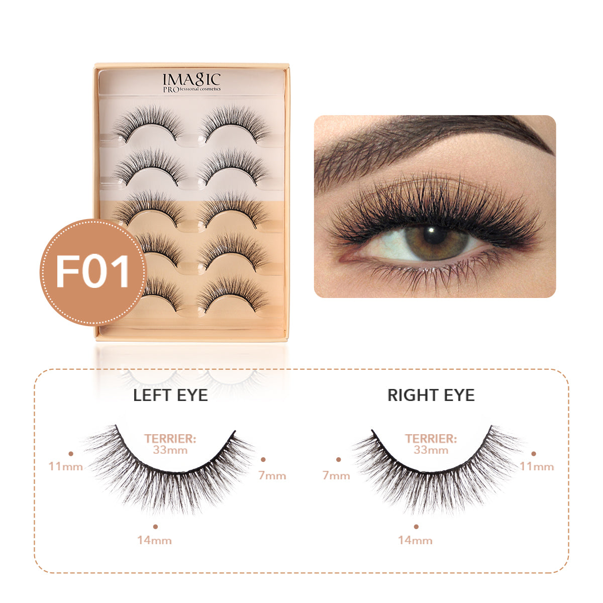 IMAGIC 5 PAIRS OF 3D FIBER EYELASHES