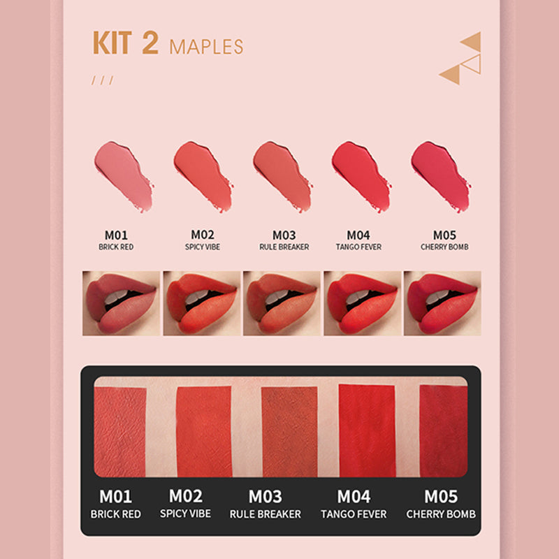 IMAGIC 5 PCS VELVET MATTE LIP GLAZE SET (LP-214)