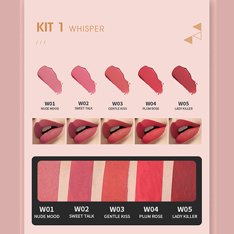 IMAGIC 5 PCS VELVET MATTE LIP GLAZE SET (LP-214)