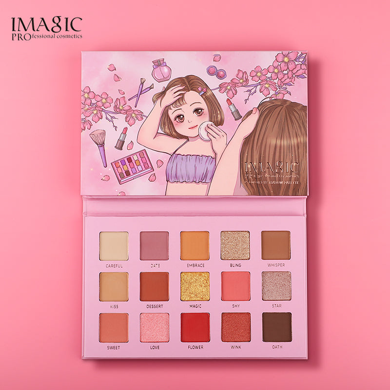 IMAGIC 15 COLOR PINK SWEET GIRL EYESHADOW PALETTE