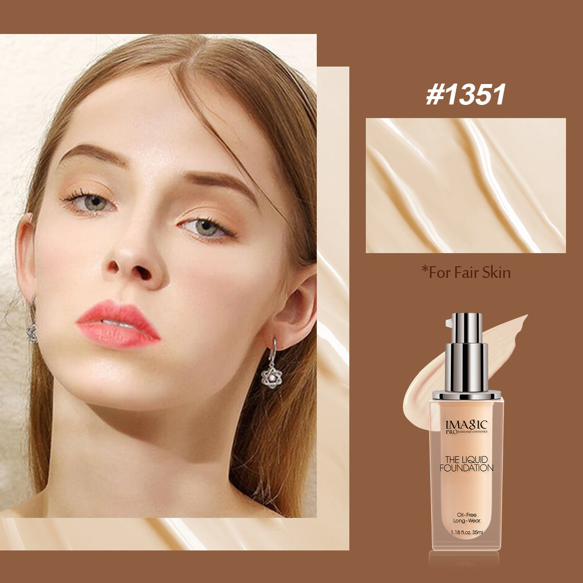 IMAGIC OIL FREE LONG WEAR LIQUID FOUNDATION (FA-135)