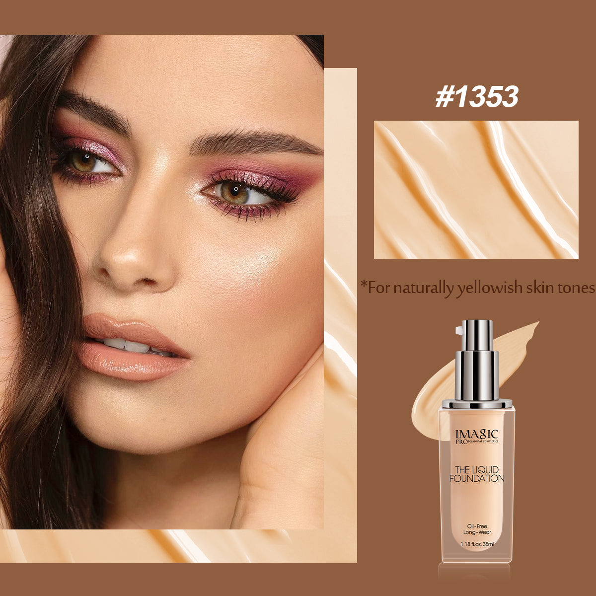IMAGIC OIL FREE LONG WEAR LIQUID FOUNDATION (FA-135)
