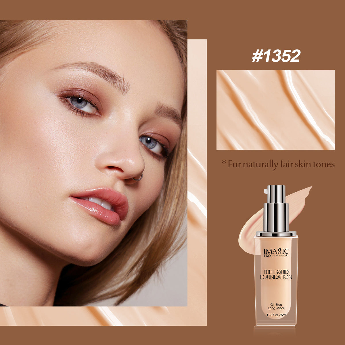 IMAGIC OIL FREE LONG WEAR LIQUID FOUNDATION (FA-135)